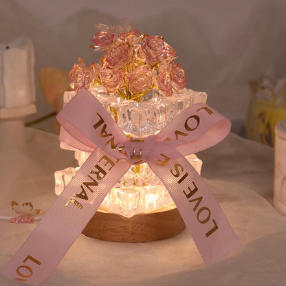 DIY Rose Flower Ice Cube Night Light