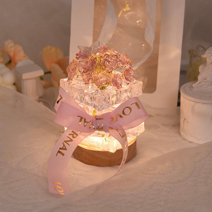 DIY Rose Flower Ice Cube Night Light