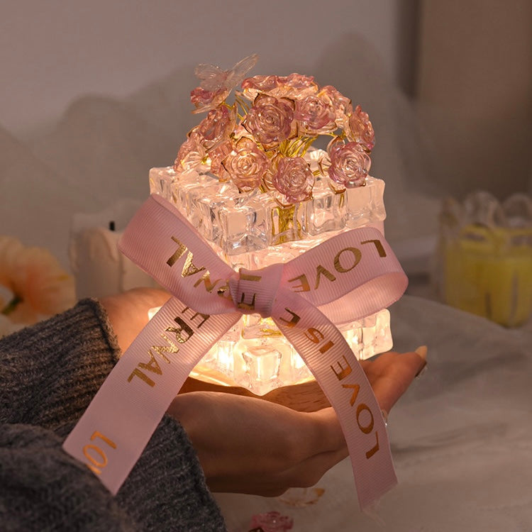 DIY Rose Flower Ice Cube Night Light