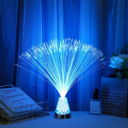 Crystal Base Fiber Optic Lamp